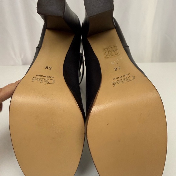 New Chloe Silverado Black Leather High-Heel Women’s Boots Size 8 - Picture 8 of 8